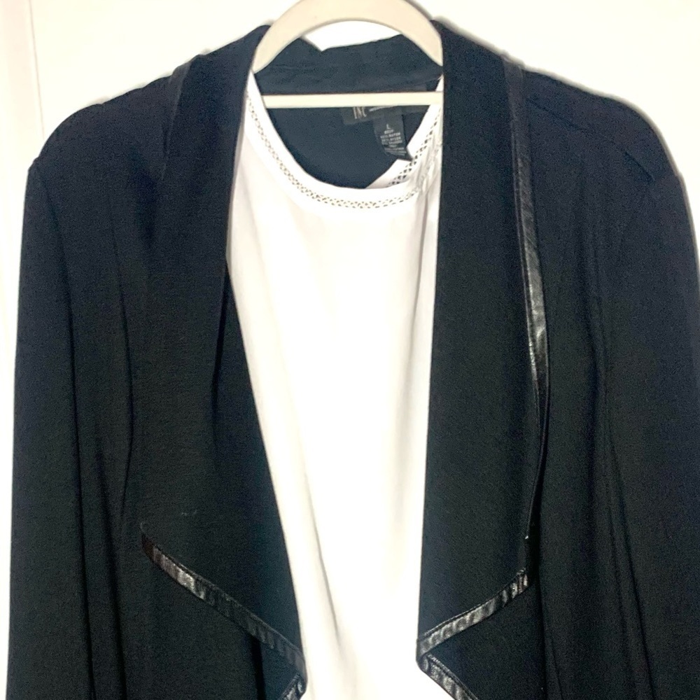 INC International Concepts Black Jacket L - Picture 2 of 8
